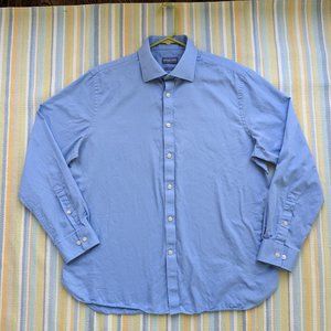 🛍️ BUNDLE ONLY | Michael Kors Slim Fit blue dress shirt XL 17 - 34/35